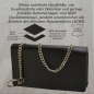 Preview: flevado Wild Büffel Leder Geldbörse Scull Totenkopf Biker Wildleder Brieftasche mit Kette (Schwarz) RFID Schutz